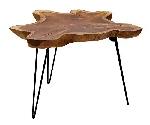 Baumscheiben-Tisch Brillibrum Design Teakholz Klapptisch