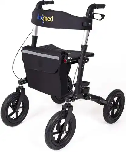 Rollator mit Luftbereifung Dunimed Outdoor und Sitz