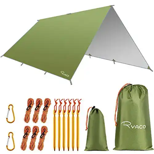 Tarp Ryaco Camping Zeltplane, 3m x 4m für Hängematte wasserdicht