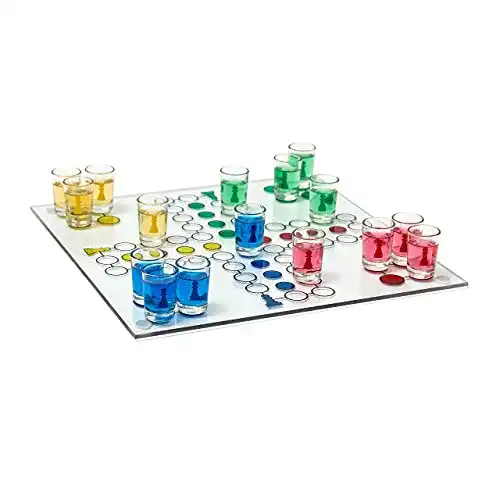 Trinkspiele Relaxdays 10010181 Drinking Ludo Spiel, Partyspiel