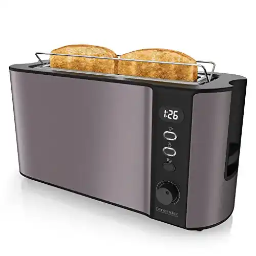 Doppel-Langschlitztoaster arendo, Defrost Funktion, 1000W