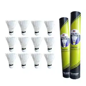 NaturfederbÃ¤lle Rayline Sport Serie Federball Badminton Federbälle Naturfederbälle 12 x Federball Set Practice mit bis zu 16 Gänsefedern