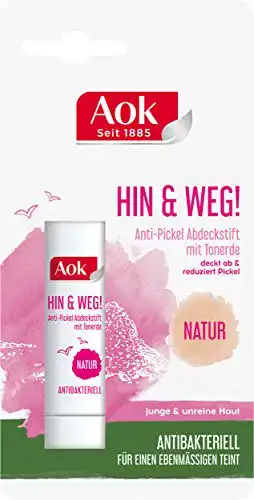 Abdeckstift AOK Anti-Pickel mit Tonerde, Natur, 3er Pack