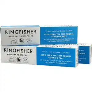 Aloe-vera-Zahnpasta Kingfisher Aloe Vera Tea Tree Fennel, 3er