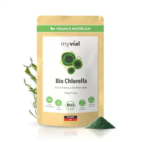 Chlorella-Pulver myvial ® Chlorella Pulver Bio 100g, Vegan