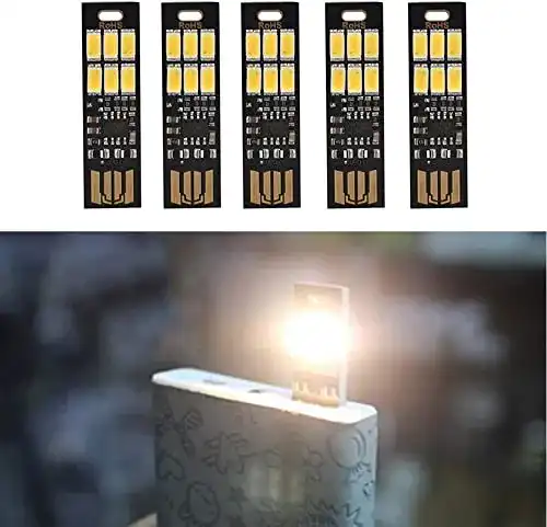 USB-Lampe Yizhet 5 Stück USB Led, USB LED Stick Super Hell 6 LED