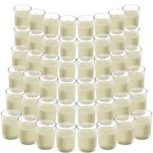 Votivkerzen BELLE VOUS Transparente im Glas ohne Duft 48 Stk