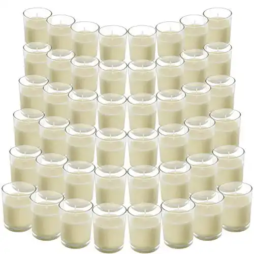 Votivkerzen BELLE VOUS Transparente im Glas ohne Duft 48 Stk
