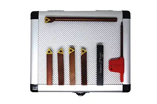Drehmeißel paulimot Set mit Wendeplatten, 8 mm, inkl. Bohrstange