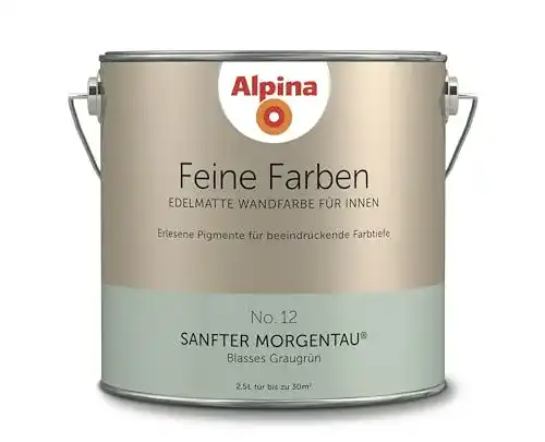 Wandfarbe Grün Alpina 2,5 L. Feine Farben, Farbwahl, No.12