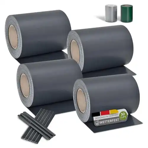 Sichtschutzstreifen Juskys PVC Doppelstabmatten Zaun 4er Set