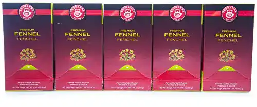 Fencheltee Teekanne Premium Fenchel 20 Beutel, 5er Pack
