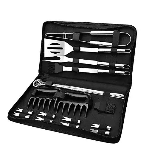 Grillkoffer JOLVVN Grillbesteck Set 23er Bestecksets