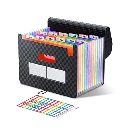 Ordner ThinkTex Accordian Akten-Organizer mit 12 Fächern