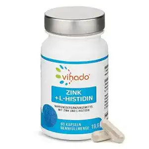 Zink Vihado Kapseln mit L-Histidin, 60 Kapseln