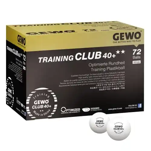 TischtennisbÃ¤lle GEWO Unisex – Erwachsene Ball Training Club 40+ Tischtennisball