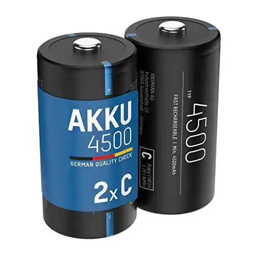 Baby C Akku Ansmann Akku C 4500mAh NiMH 1,2V, 2 Stück
