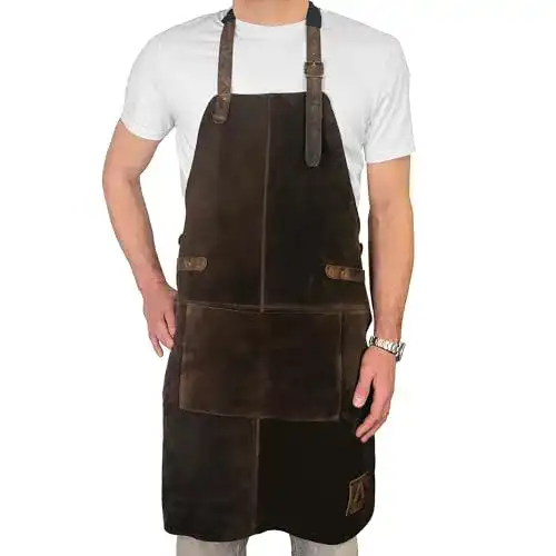 Grillschürze Leder REDSALT ® aus 100% Büffel Wild Leder