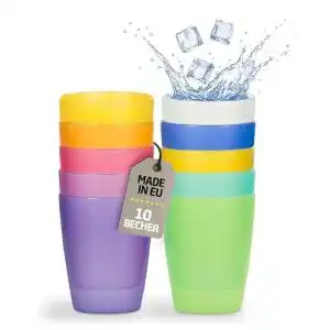 Trinkbecher Kigima Regenbogen Extra Stabil 0,24L (10 STK)