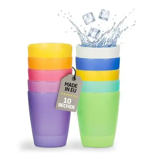 Trinkbecher Kigima Regenbogen Extra Stabil 0,24L (10 STK)