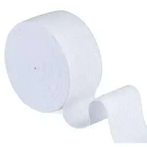 Wäschegummi Agoer Gummiband Weiß 50mm Breit, 10 Meter