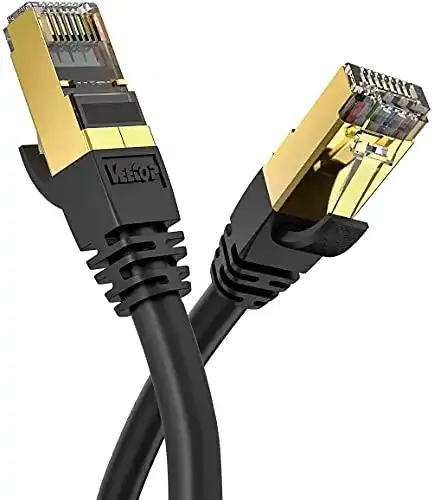 Netzwerkkabel Veetop LAN Kabel Cat 8 Internetkabel, 40 Gigabit