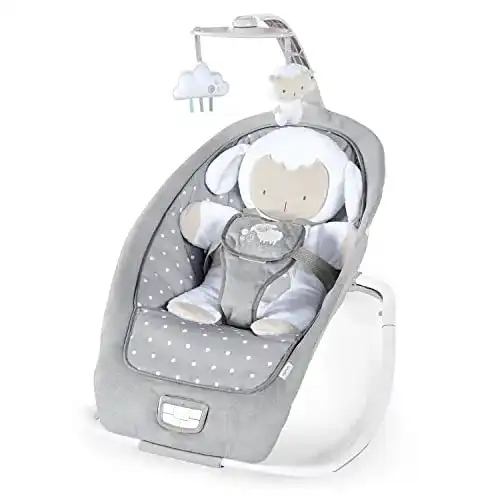 Babywippe bis 18 kg Ingenuity, 2 in 1 Babywippe, Cuddle Lamb