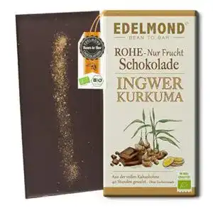 Edelmond-Schokolade Edelmond, mit frischem Ingwer u. Kurkuma