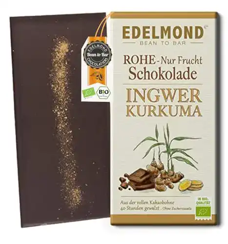 Edelmond-Schokolade Edelmond, mit frischem Ingwer u. Kurkuma