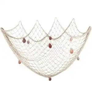 Fischernetz Fangoo 200 cm x 150 cm mit Muscheln Strand Thema Dekor