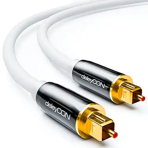 Optisches Kabel 10m deleyCON 10m Optisches Digital Audio Kabel