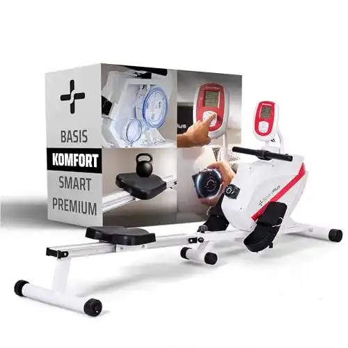 Rudergerät SportPlus klappbar für zuhause – 8 Stufen, leise