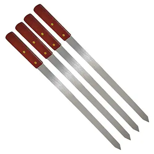 Adana-Spieß munloo 4 Stücke Flache Grillspieße Edelstahl