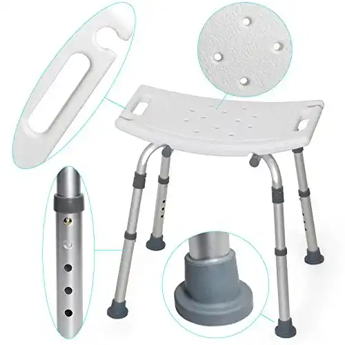 Duschhocker MedX5 (Upgrade 2019) höhenverstellbar, Badestuhl