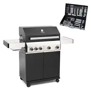 Gasgrill bis 500 Euro TAINO BLACK 4+1 Gasgrill Set