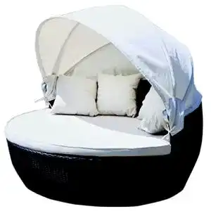 Sonneninsel LINDER XXL Strandkorb Sonnenliege Lounge Rattan