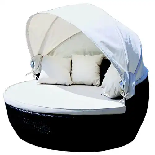 Sonneninsel LINDER XXL Strandkorb Sonnenliege Lounge Rattan