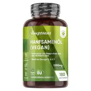 Hanföl-Kapseln WeightWorld Hanföl Kapseln, 180 Kapseln