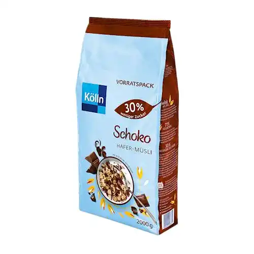 Schoko-Müsli Kölln Müsli Schoko “30 % weniger Zucker”, 2 kg