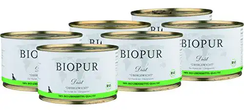 Biopur-Hundefutter BIOPUR Bio bei Übergewicht, 6x400g