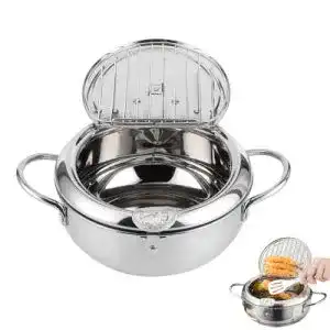 Frittiertopf Zerodis Fritteuse, im Japanischen Stil, Thermometer