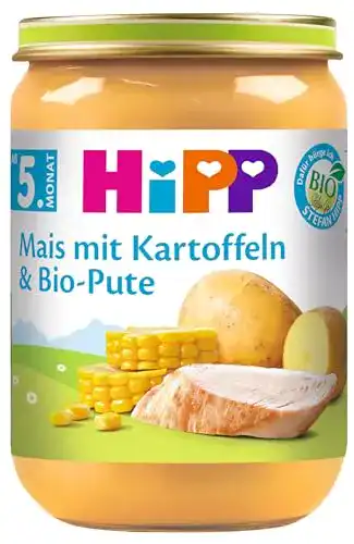 Hipp-Babynahrung HiPP Mais mit Kartoffelpüree und Bio-Pute