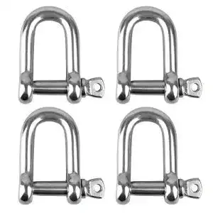 Schäkel Yue D Ring 4 Stück M8 5/16 Zoll Edelstahl