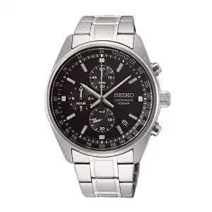 Seiko Automatik Seiko Herren-Uhr Quarz mit Edelstahlband