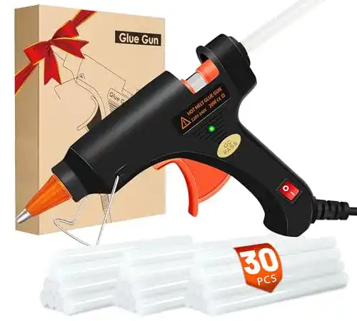 Heißklebepistole Crenova Klebepistole + 60 Heißklebesticks
