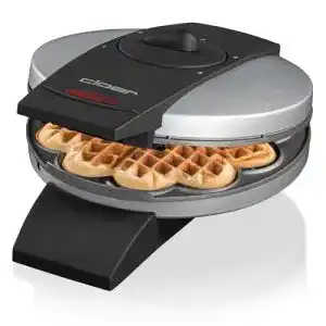 Waffeleisen Cloer 6030612 1629 Herz, Edelstahl, Schwarz, Metall