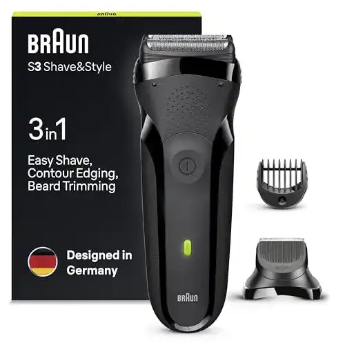 Braun Rasierer Braun Series 3 Rasierer Herren, 3-in-1-Elektrorasierer