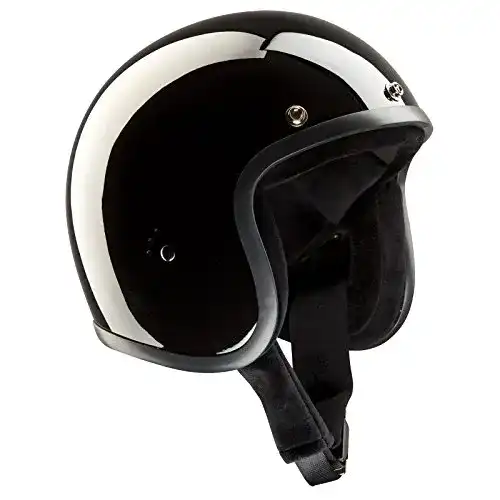 Bandit-Jethelm Bandit Helmets Jethelm Glanz schwarz, ohne ECE