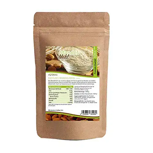 Mandelmehl entölt Mynatura 100% weißes Mandelmehl, 2x1000g