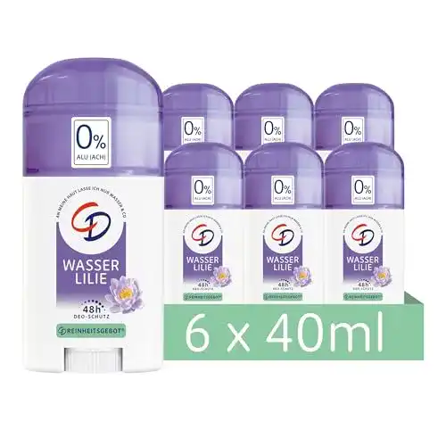 CD-Deo CD Deo Pflege Stick ‘Wasserlilie’, 6 x 40 ml, ohne Alkohol